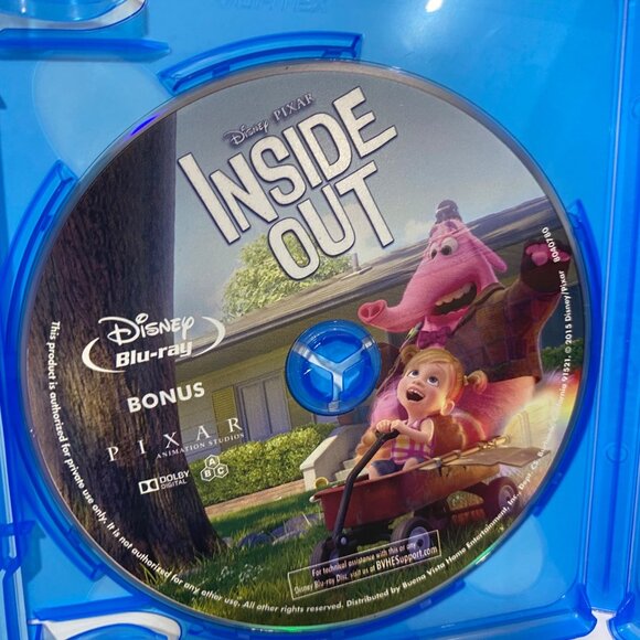 Disney/pixar 2 HD Blue Ray DVDS Inside Out & Big Hero Bundle Free Shipping - Picture 6 of 9
